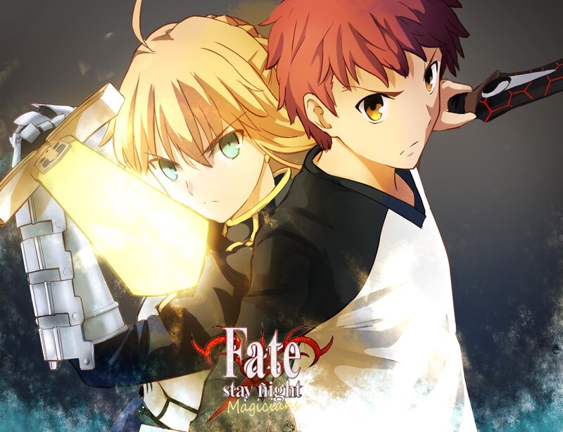 Two Anime Characters — Yellow, Dramatic, Sword, Shield
