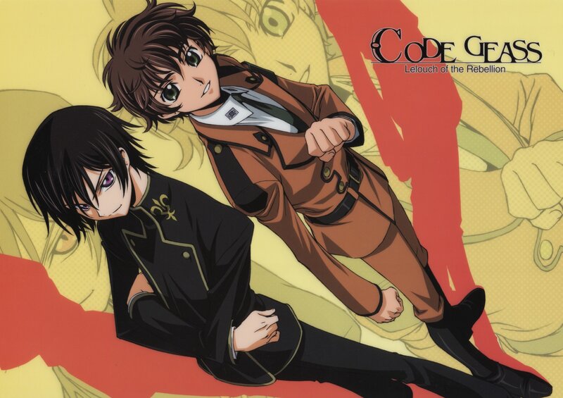 Two Anime Characters — Yellow, Dramatic, Uniforms
