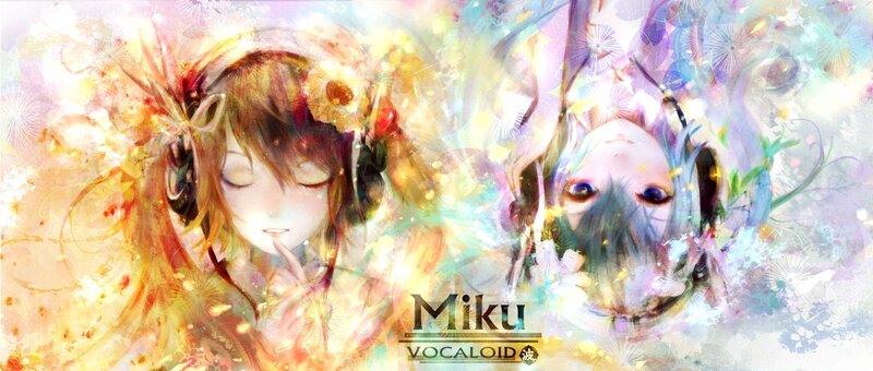 Two Anime Characters — Yellow, Dreamy, Digital Art