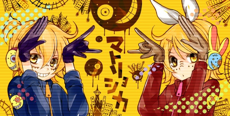 Two Anime Characters — Yellow, Energetic, Gloves