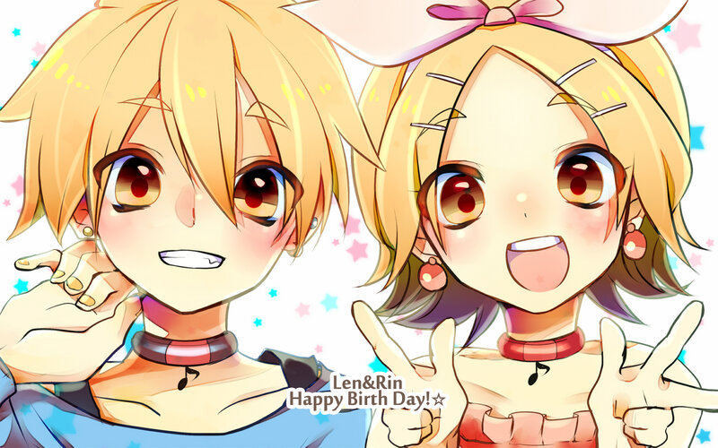 Two Anime Characters — Yellow, Happy