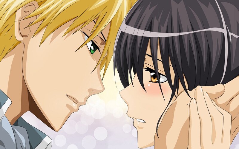 Two Anime Characters — Yellow, Intimate, Anime Art