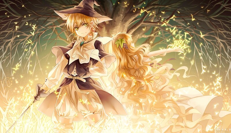 Two Anime Characters — Yellow, Magical