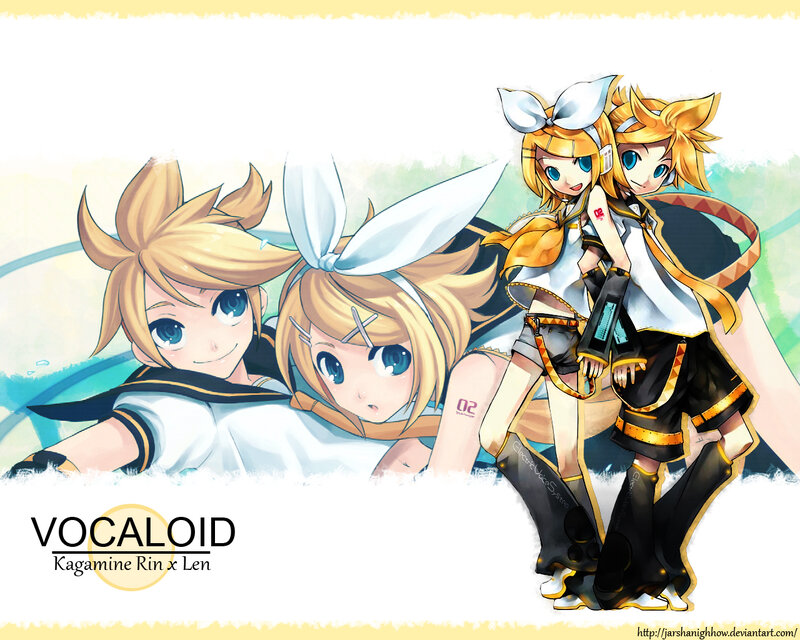 Two Anime Characters — Yellow, Playful, Digital Art, Text