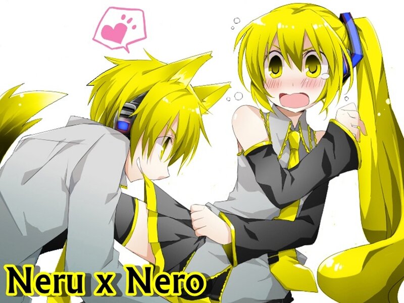 Two Anime Characters — Yellow, Playful, Yellow Hair