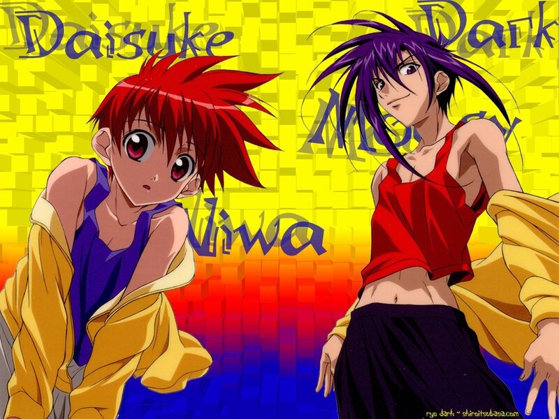 Two Anime Characters — Yellow, Vibrant, Anime Art