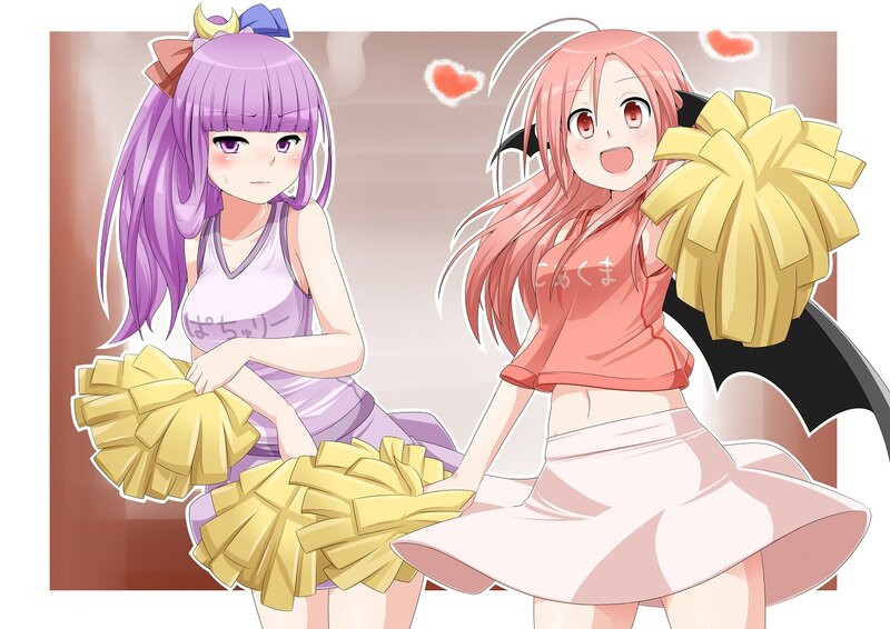 Two Anime Cheerleaders — Purple