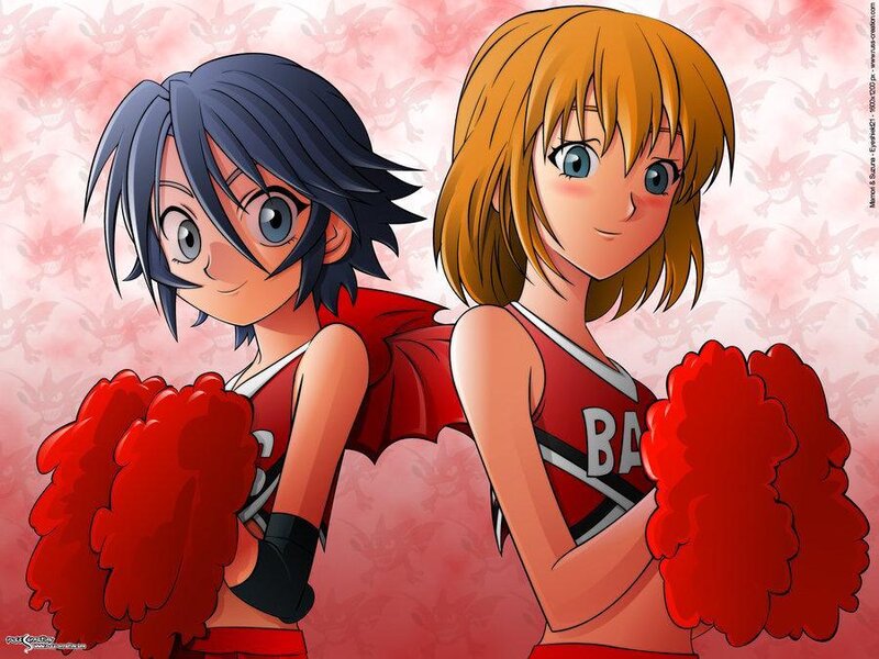 Two Anime Cheerleaders