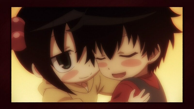 Two Anime Children Hugging