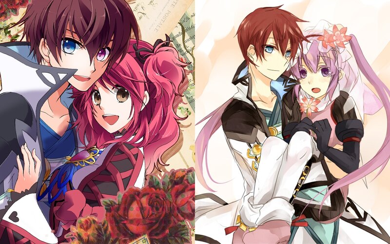 Two Anime Couples — Pink