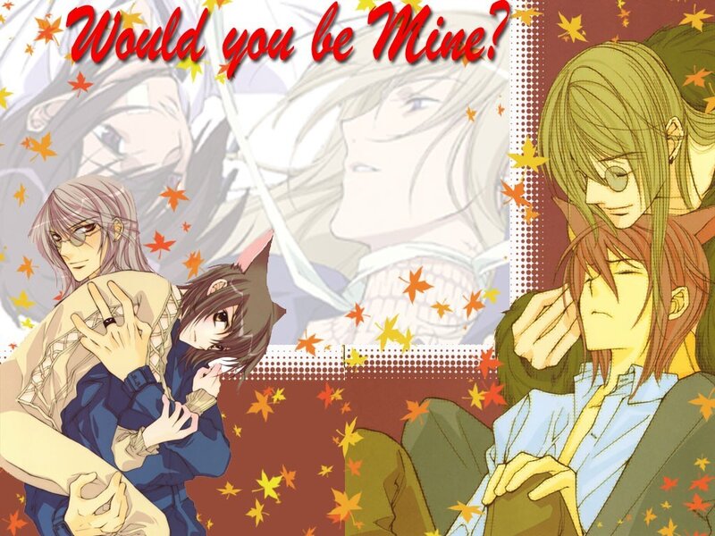 Two Anime Couples — Red, Romantic