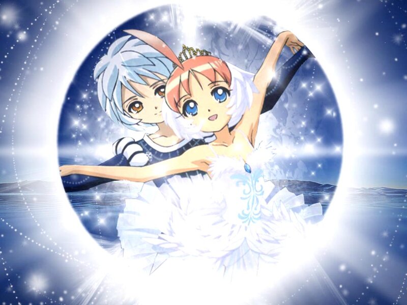 Two Anime Dancers — Blue