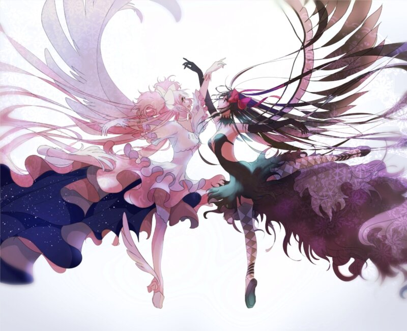 Two Anime Dancers — Pink