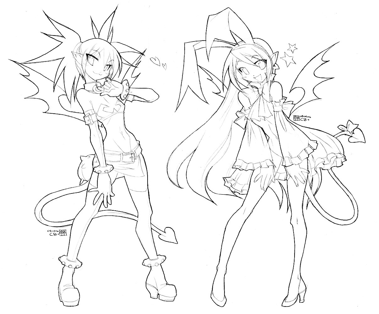 two anime demon girls
