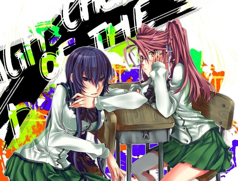 Two Anime Girls at Desks