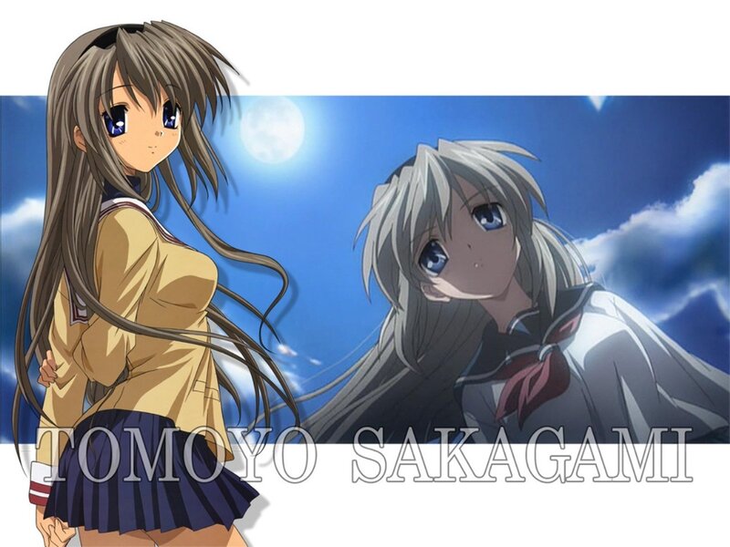 Two anime girls at night