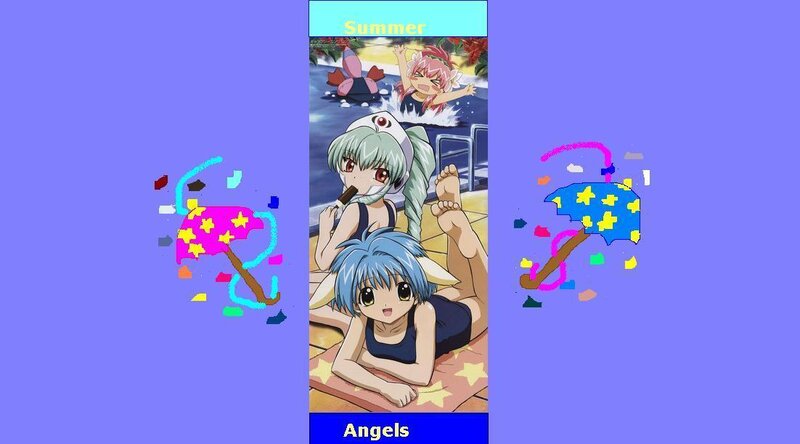 Two Anime Girls at Pool
