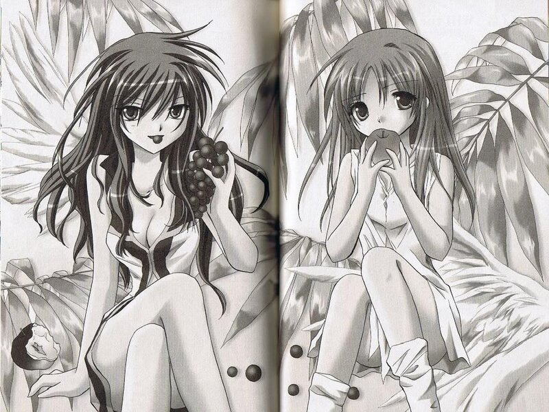 Two Anime Girls — Black, Calm, Manga