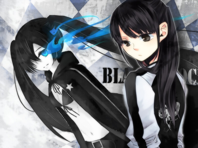 Two Anime Girls — Black, Dramatic, Long Hair