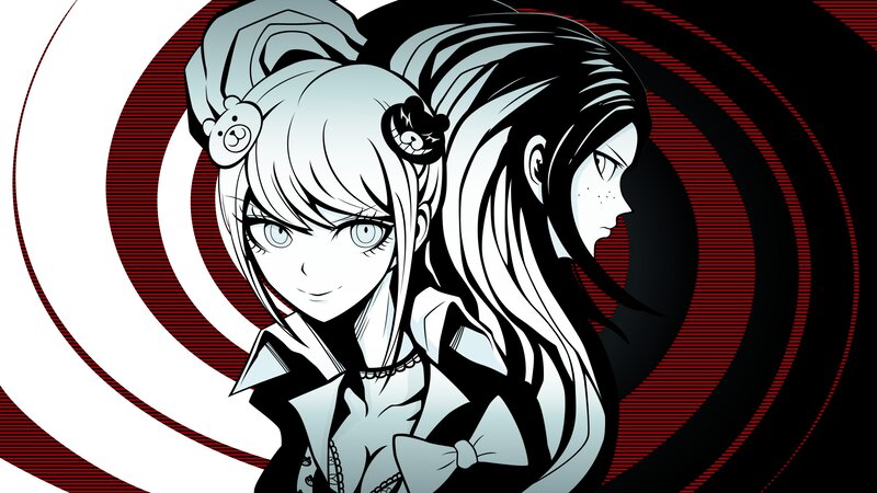 Two Anime Girls — Black, Dramatic, Manga