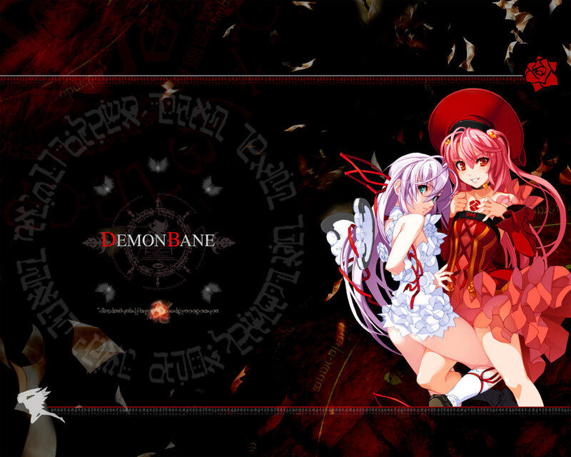 Two Anime Girls — Black, Dramatic