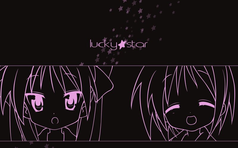 Two Anime Girls — Black, Dreamy, Night