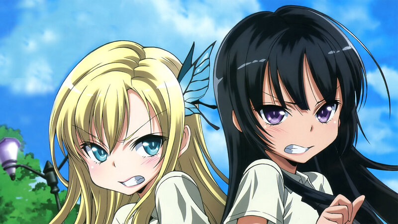 Two Anime Girls — Blue, Bright, Afternoon