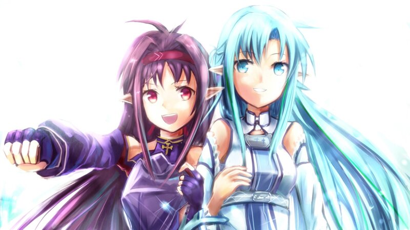 Two Anime Girls — Blue, Bright, Elves