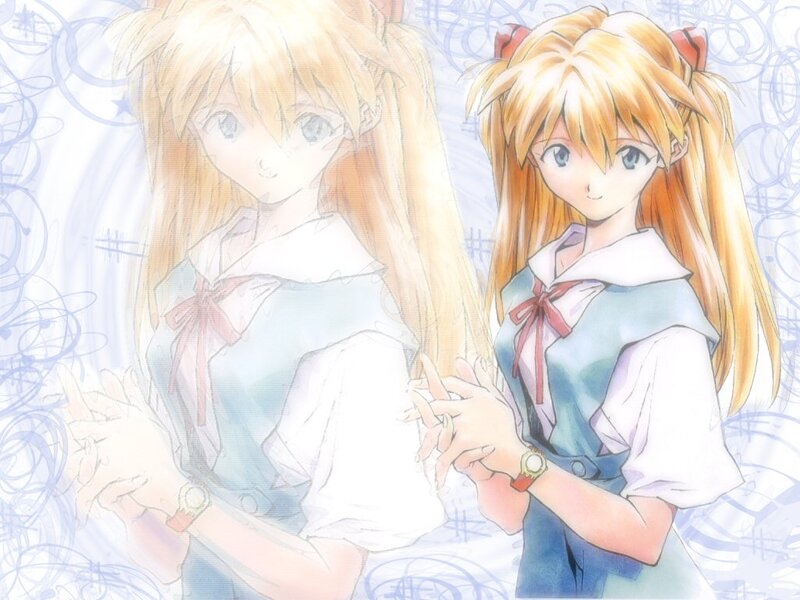 Two Anime Girls — Blue, Calm, School Uniform