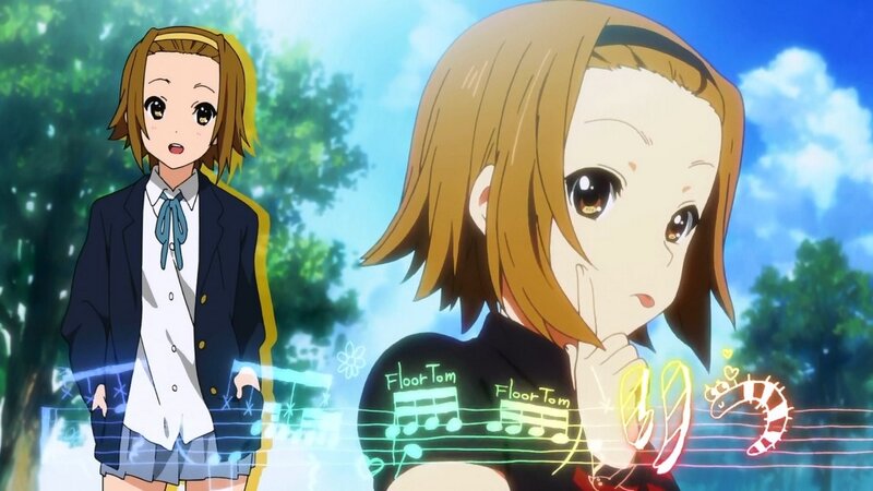 Two Anime Girls — Blue, Cheerful, Afternoon, Music Notes