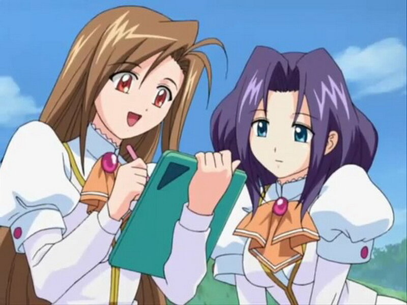 Two Anime Girls — Blue, Cheerful