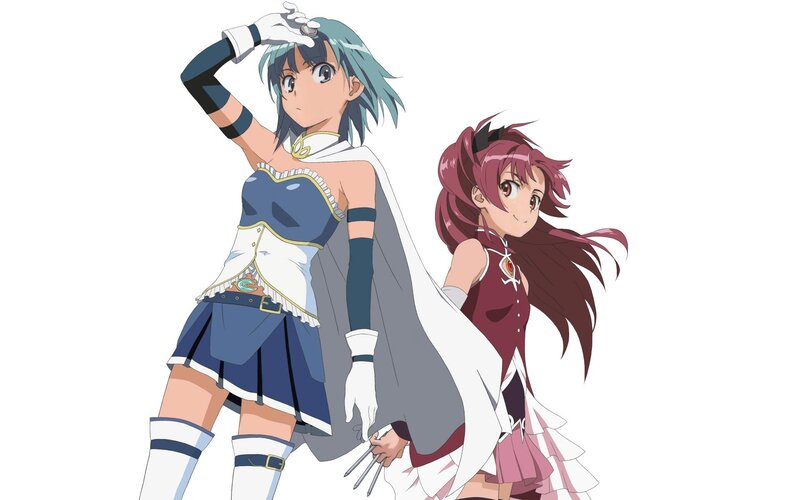 Two Anime Girls — Blue, Confident