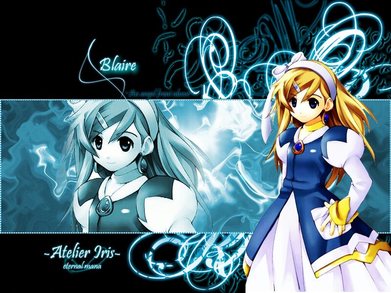 Two Anime Girls — Blue, Dramatic, Character Art