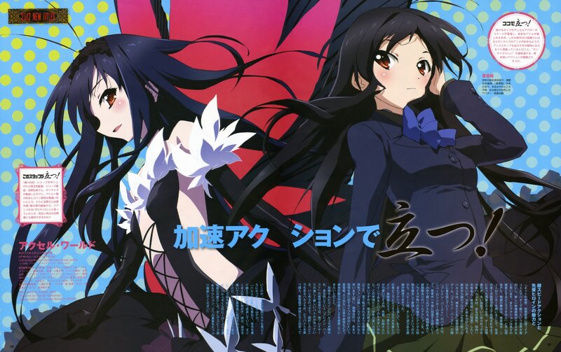 Two Anime Girls — Blue, Dramatic, Long Hair