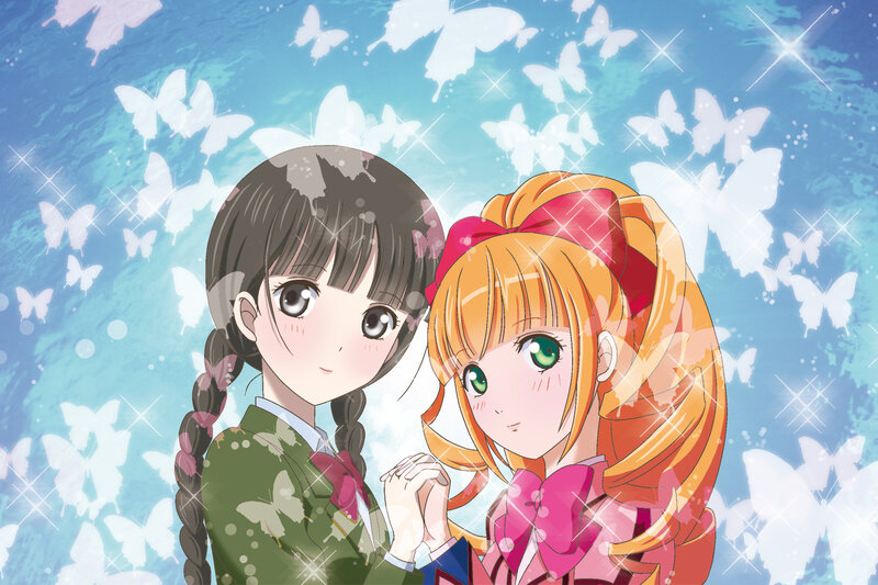 Two Anime Girls — Blue, Dreamy, Butterflies