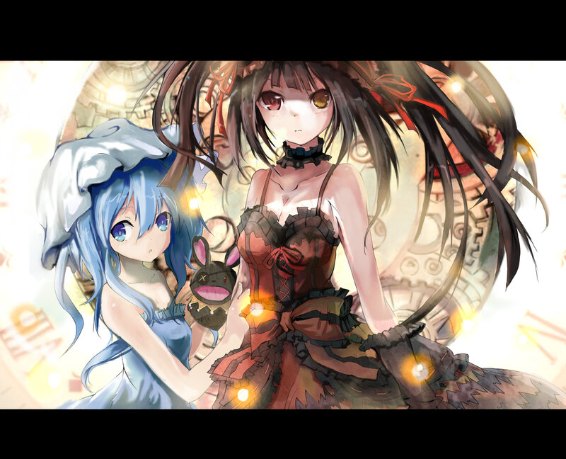Two Anime Girls — Blue, Dreamy, Doll