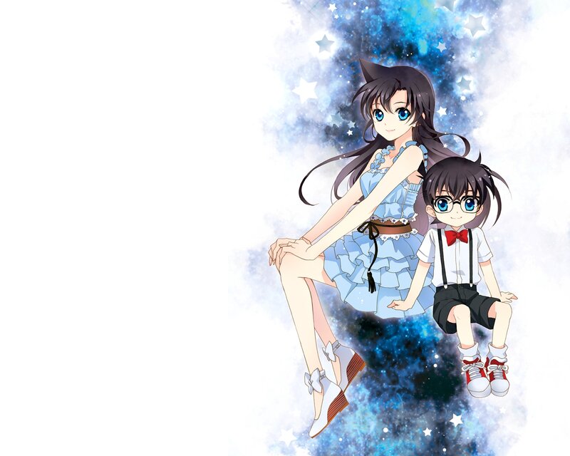 Two Anime Girls — Blue, Dreamy, Stars