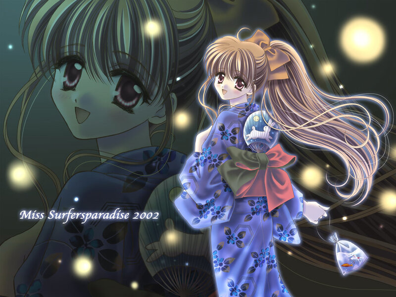 Two Anime Girls — Blue, Dreamy