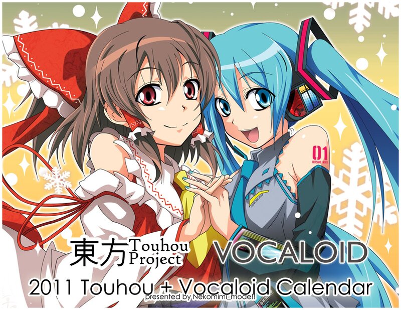 Two Anime Girls — Blue, Festive