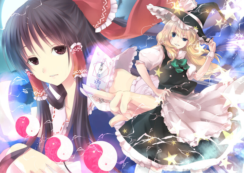 Two Anime Girls — Blue, Magical