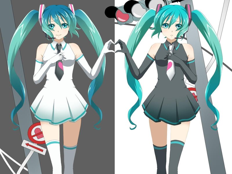 Two Anime Girls — Blue, Neutral