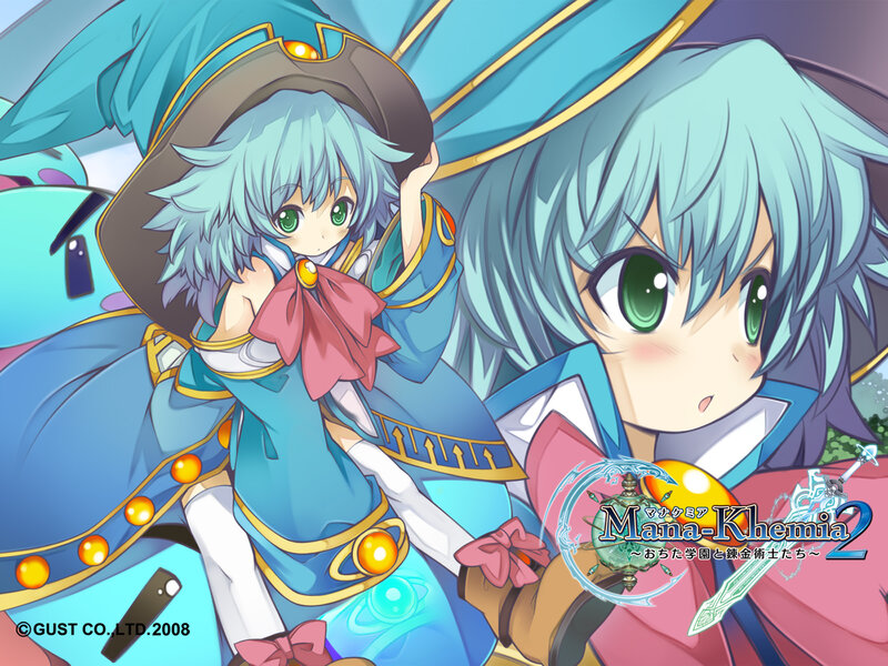 Two Anime Girls — Blue, Playful, Magic Hats