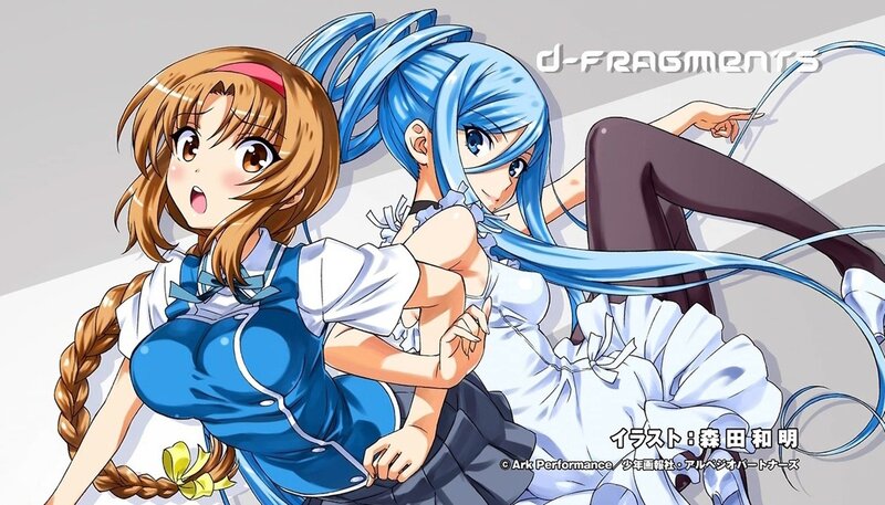 Two Anime Girls — Blue, Playful, School Uniforms, Blue Hair
