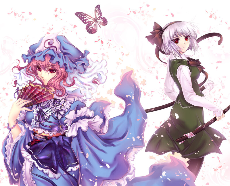 Two Anime Girls — Blue, Serene, Spring