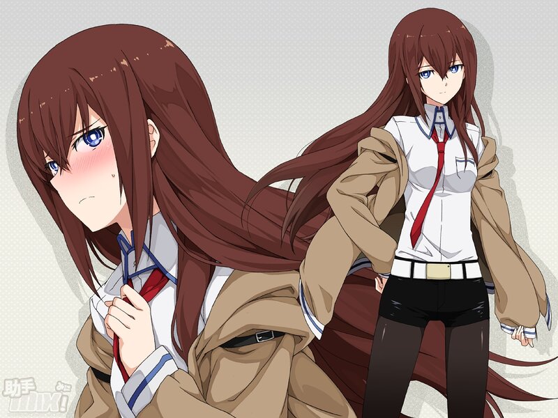 Two Anime Girls — Brown, Neutral