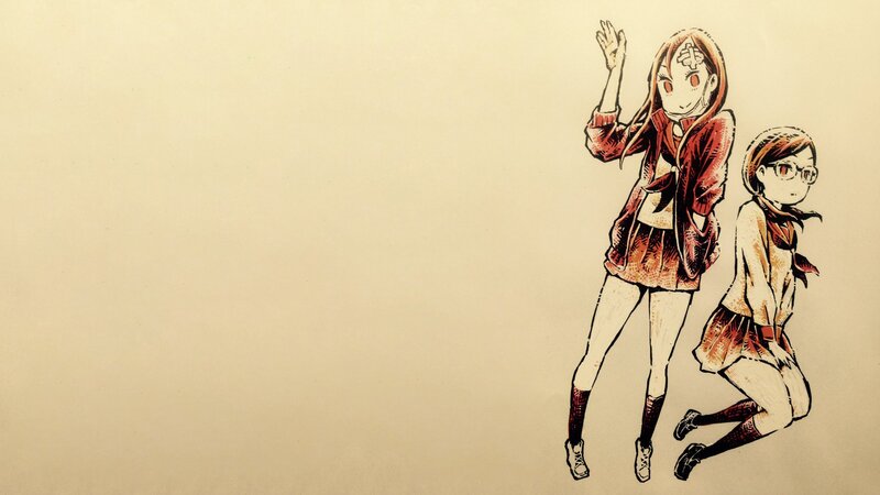 Two Anime Girls — Brown, Playful, Manga