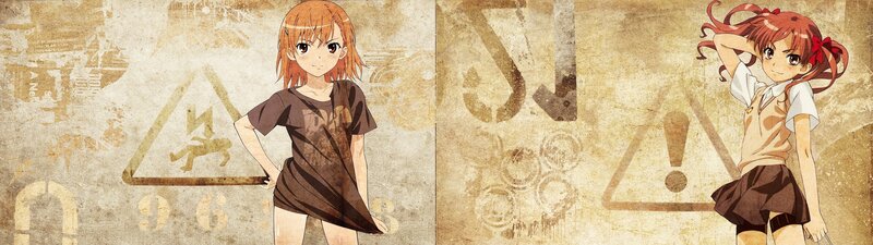 Two Anime Girls — Brown, Playful, Warning Signs