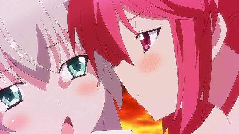 Two Anime Girls Close-up — Pink, Dramatic