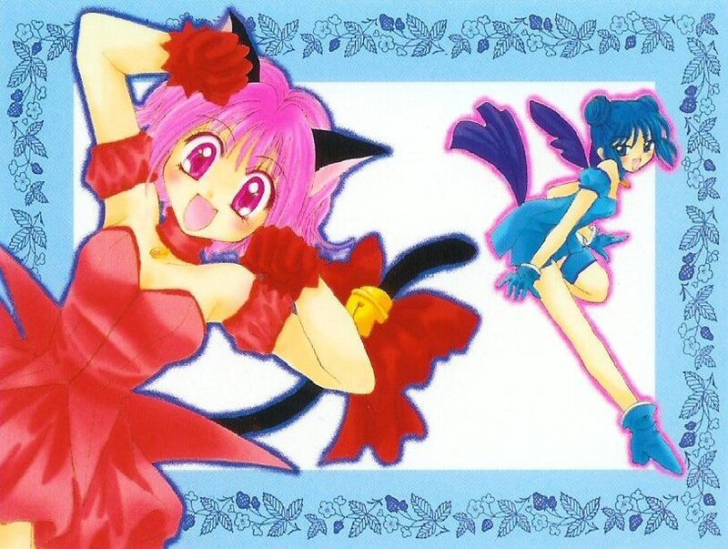 Two Anime Girls Dancing — Pink, Playful, Cat Ears