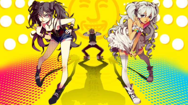 Two Anime Girls Dancing — Yellow, Energetic